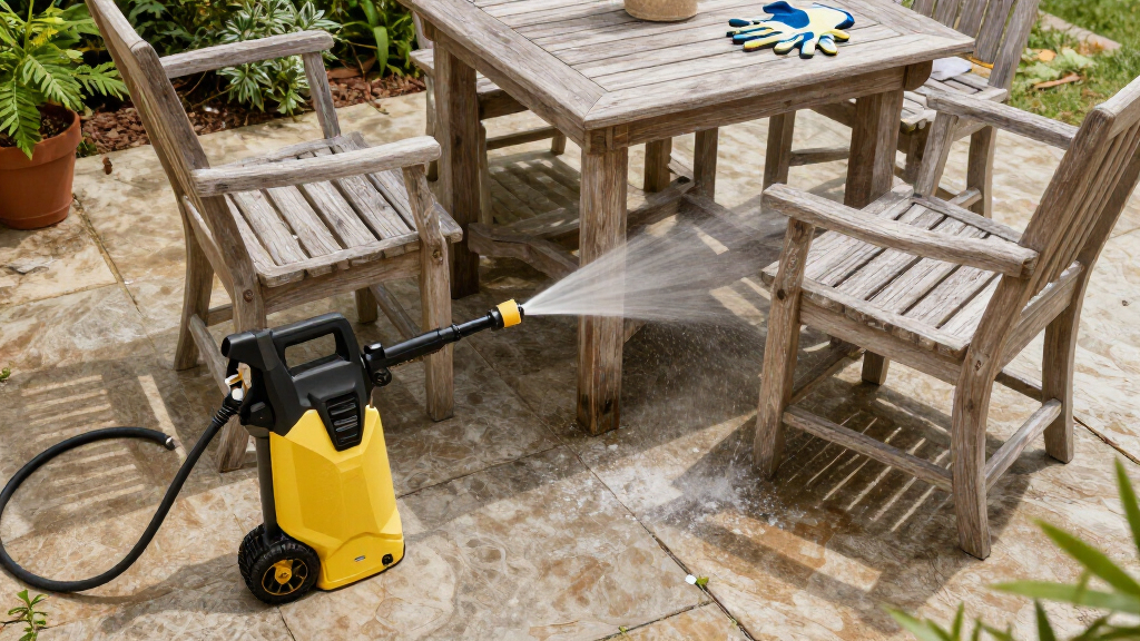 pressure washer for outdoor furniture