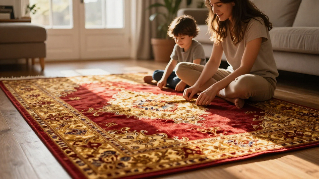yilong high knot count silk rug