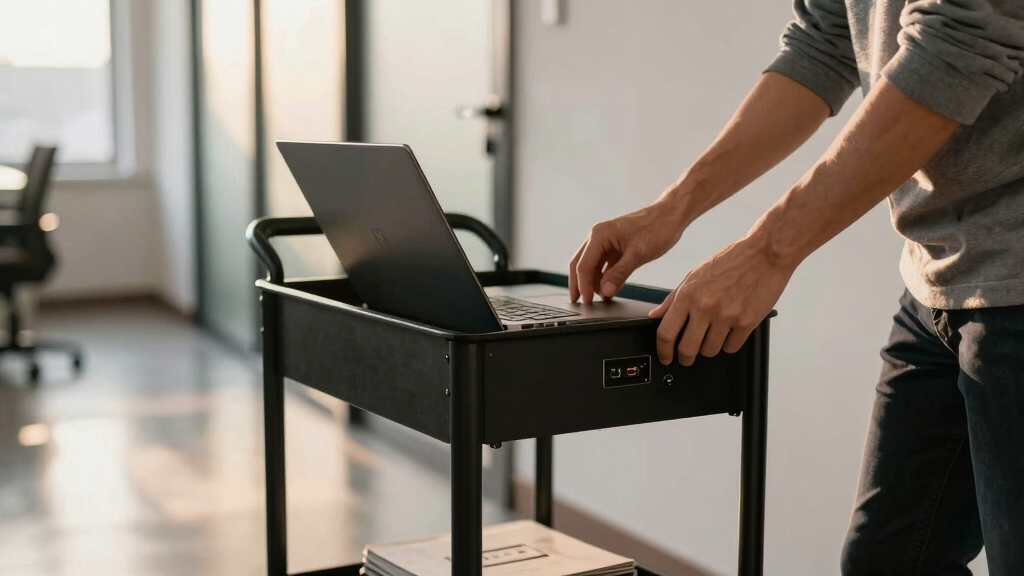 best lockable charging cart for business laptops