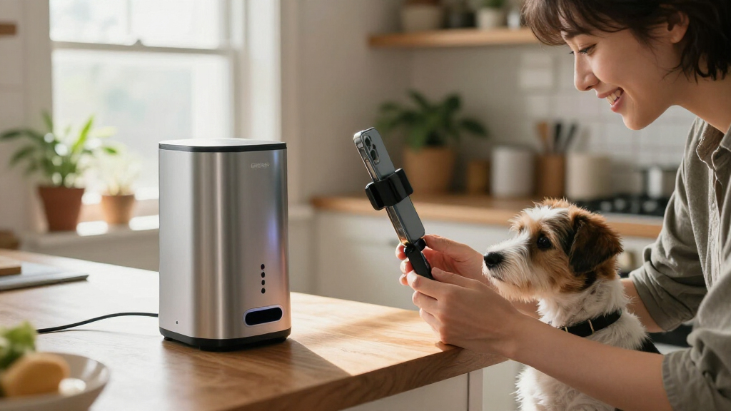 smart dog treat dispenser training camera