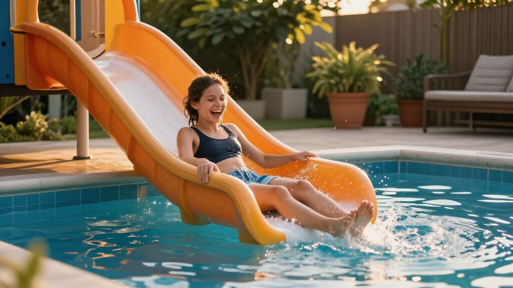 residential pool slides