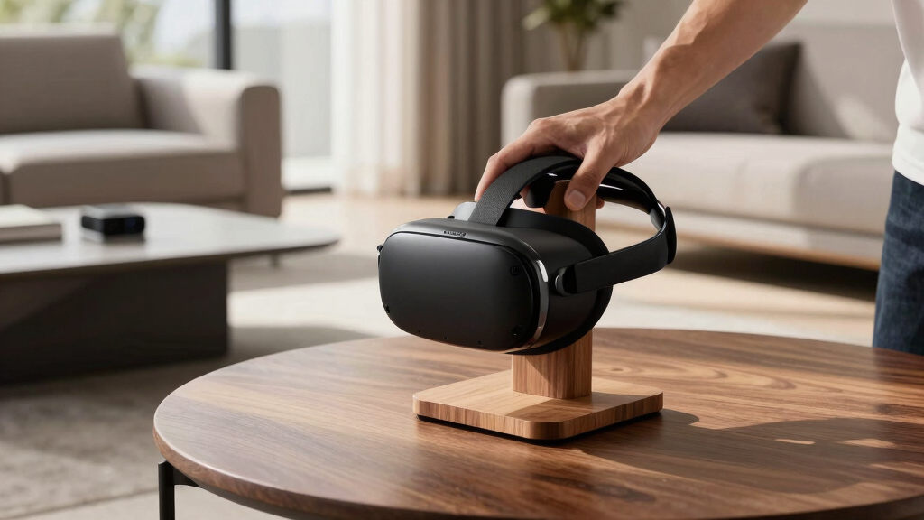 VR headset stands and mounts