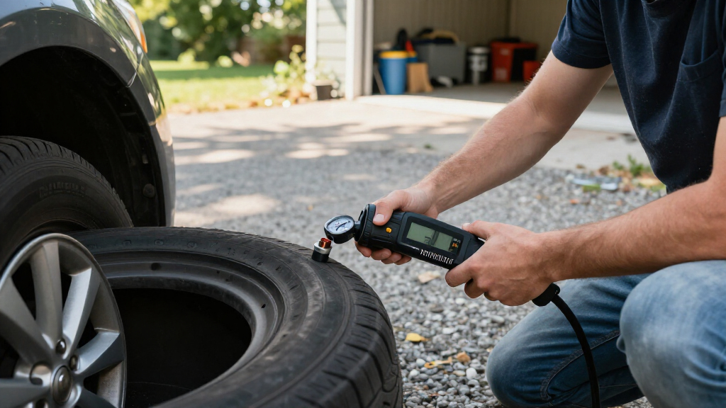 tire inflator with digital gauge
