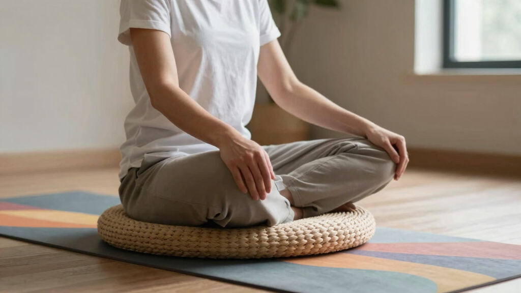 meditation cushions and mats