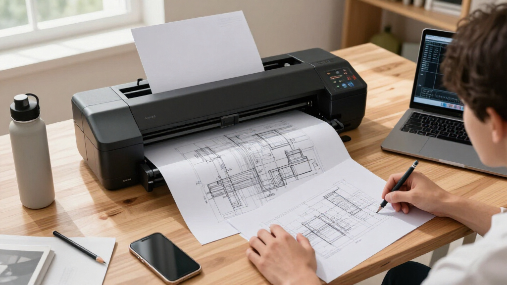 professional 24 inch wide format plotter printer for engineering students