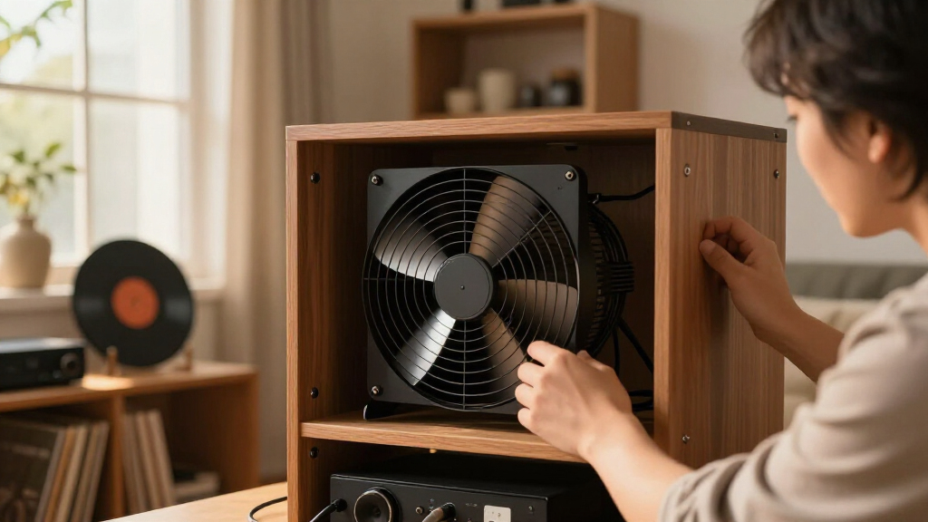 best quiet cooling fan system for AV cabinet