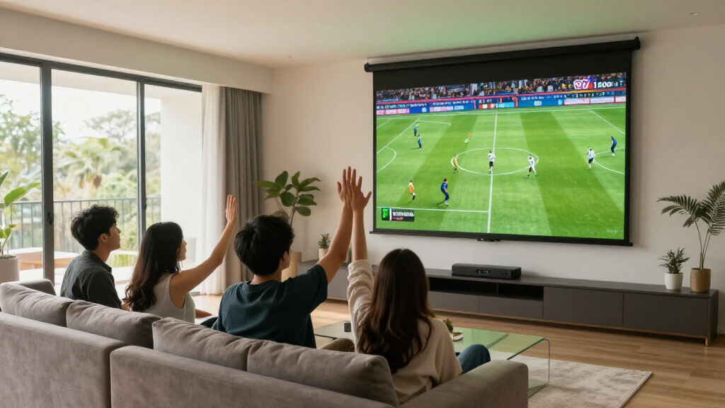best 100 inch motorized screen for football watch party
