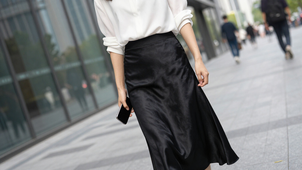 best satin midi skirts