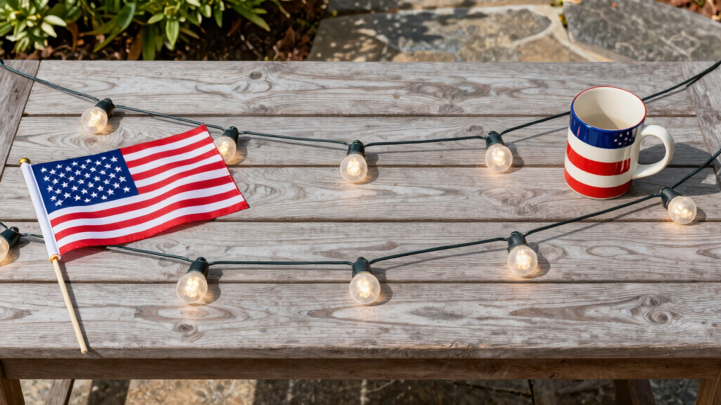 patriotic outdoor string lights