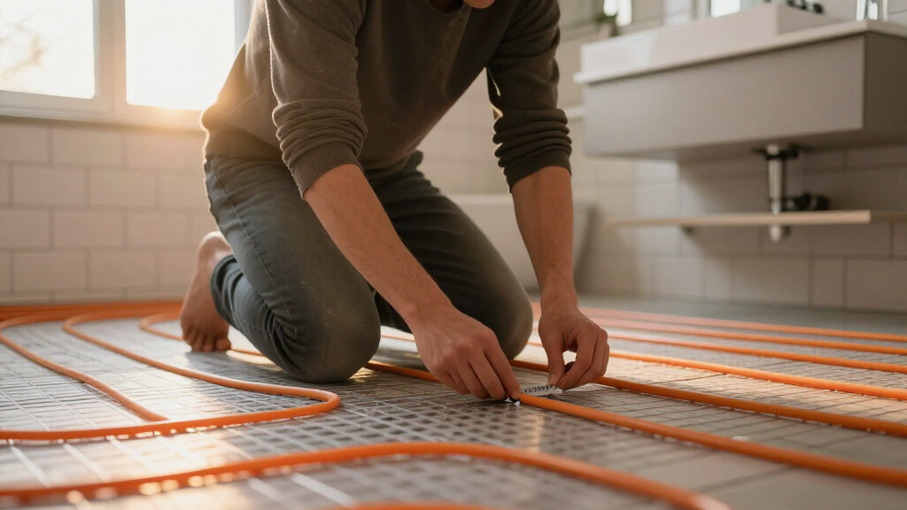 radiant floor heating mat kit for bathroom