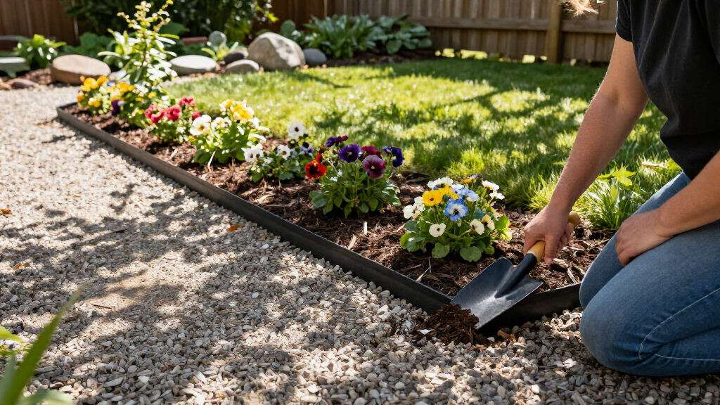 edging to keep landscape rock in place