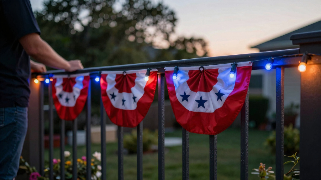 patriotic LED string lights