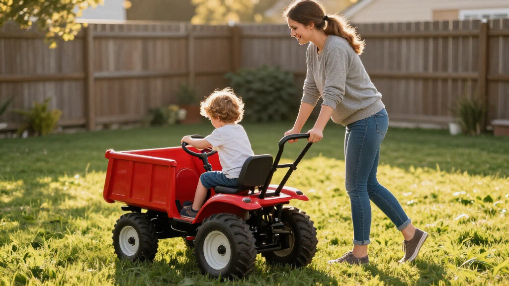 24v ride on tractor with dump trailer
