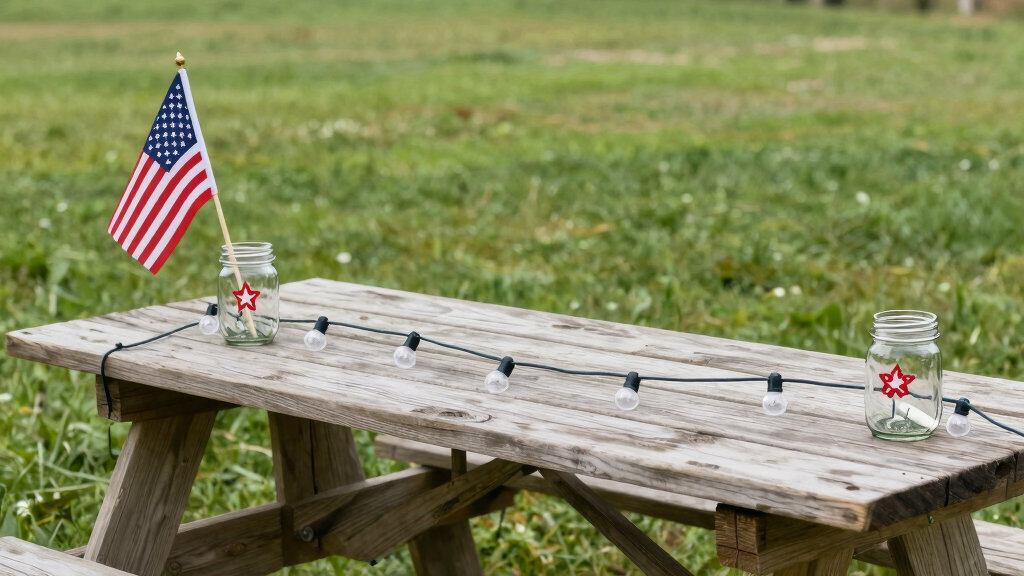 patriotic outdoor string lights