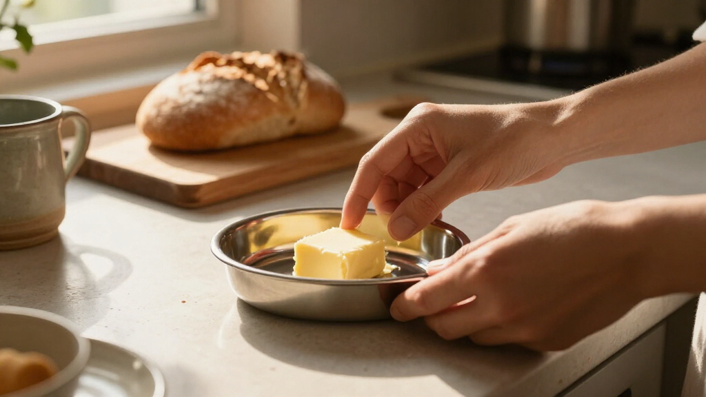 stainless steel butter dish