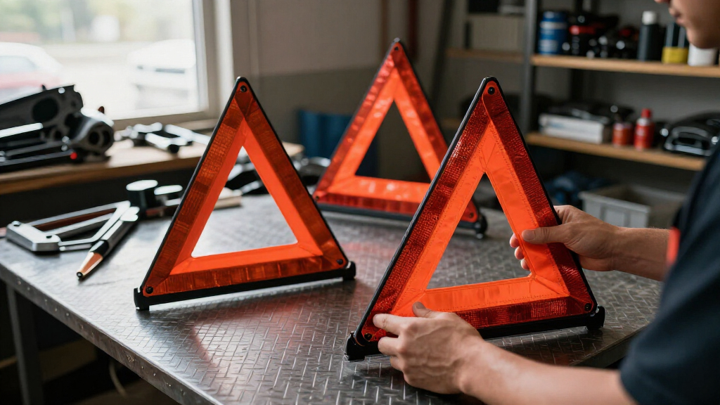 reflective triangles for electric cars