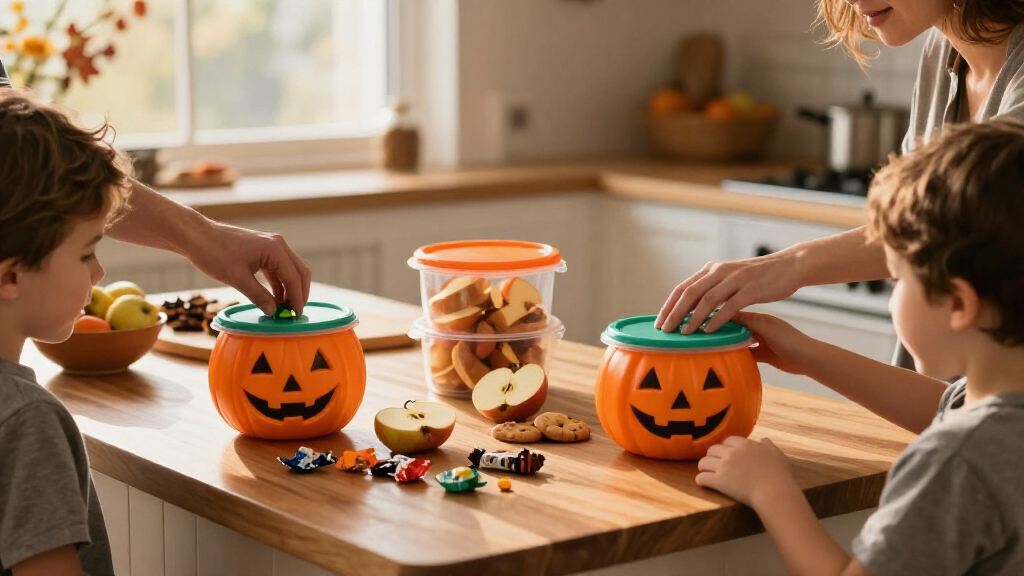 Halloween themed food storage containers