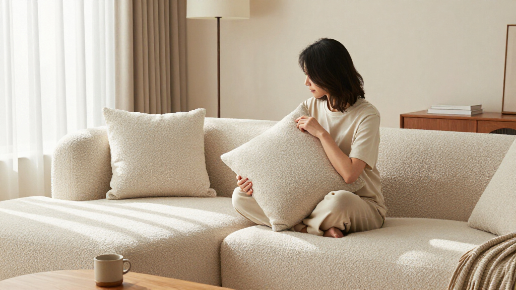 boucle sectionals for quiet luxury living rooms