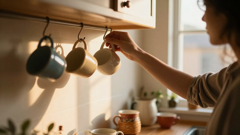 under cabinet mug hooks