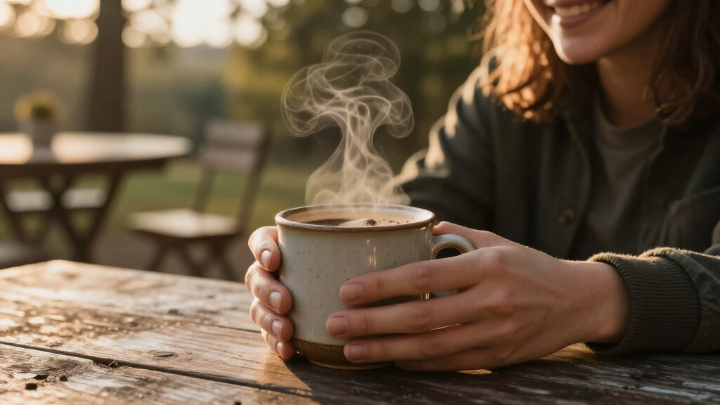 tasting mushroom coffee