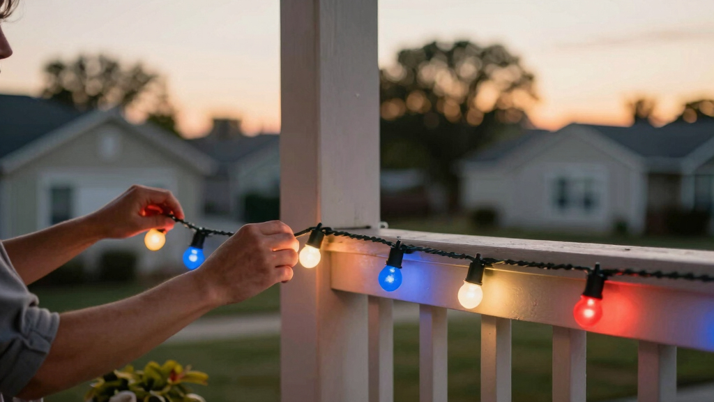 patriotic LED string lights