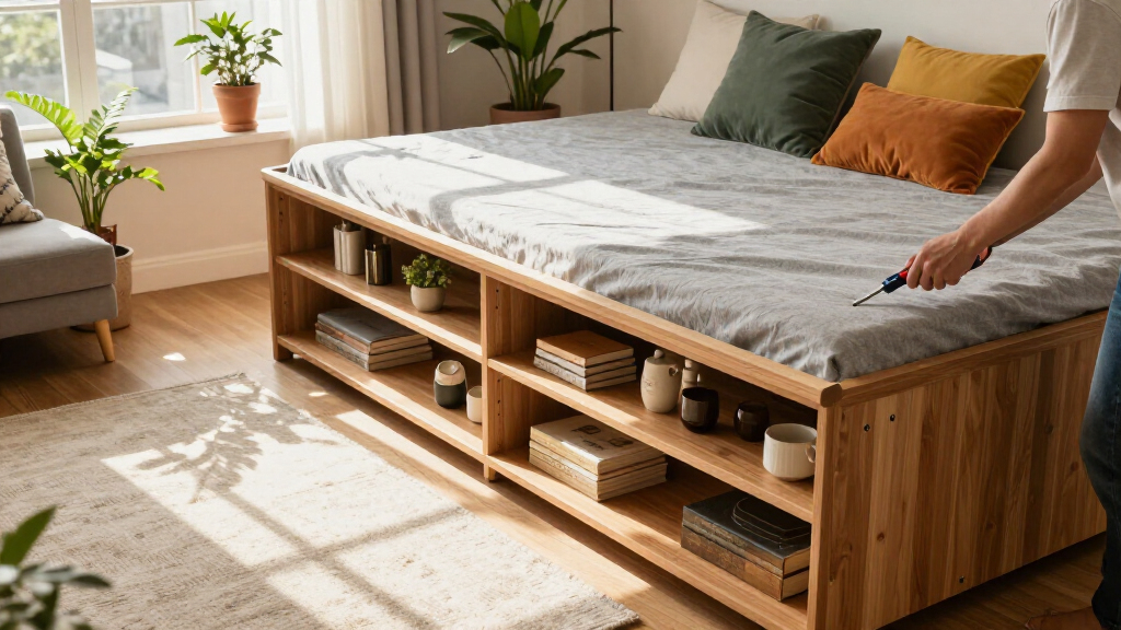 best murphy bed queen with shelves