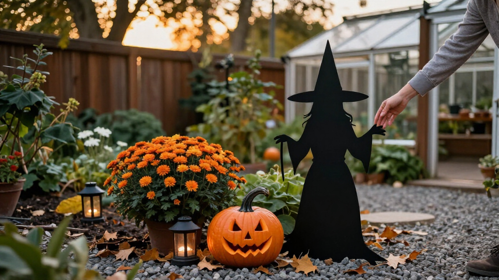 Halloween outdoor witch decorations