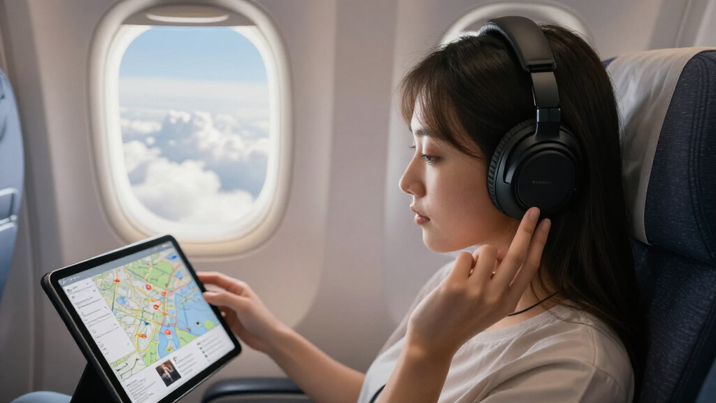 premium noise cancelling headphones for flights and cruises