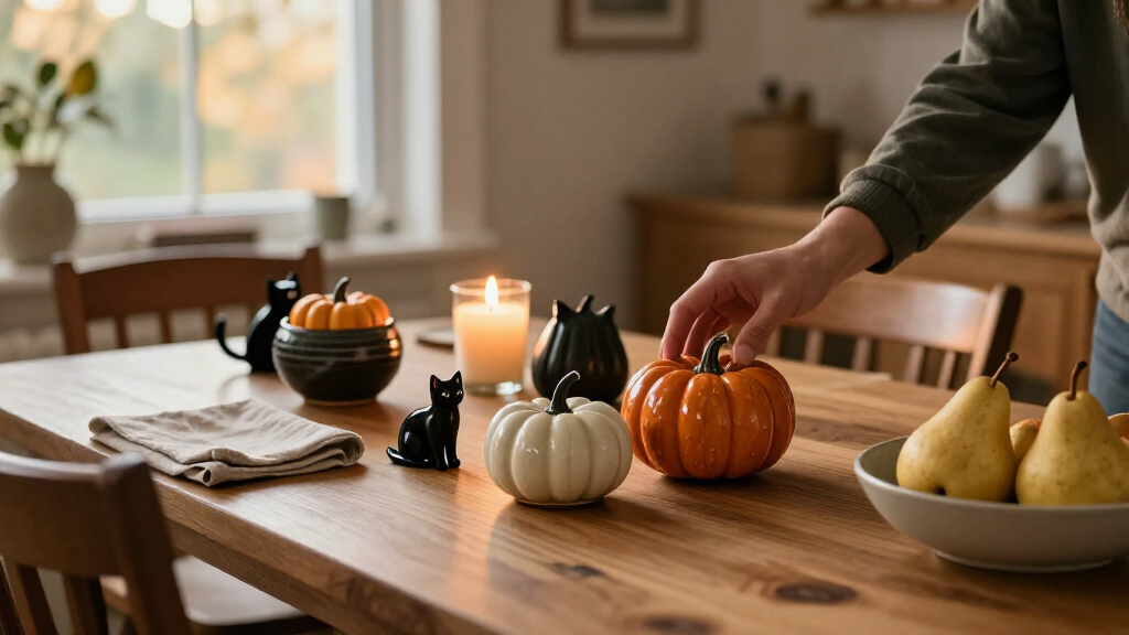 halloween ceramic table decor