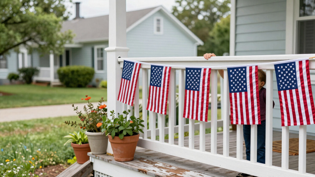 American flag outdoor decor