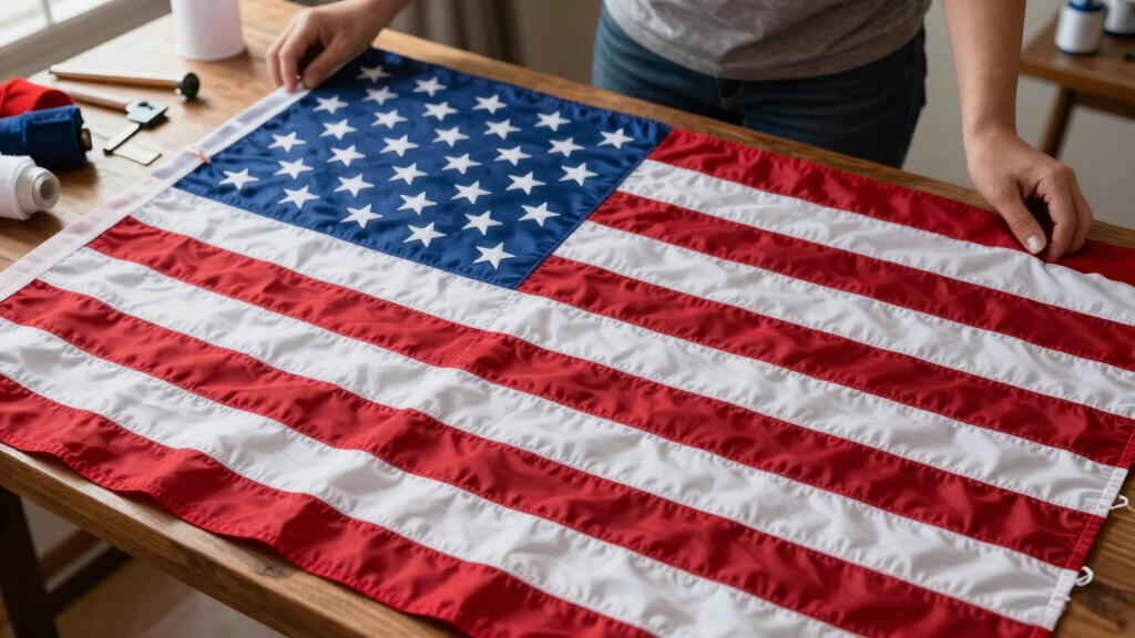patriotic American flags