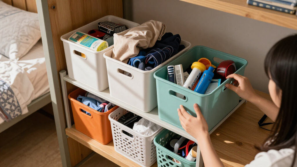 multifunctional dorm room storage
