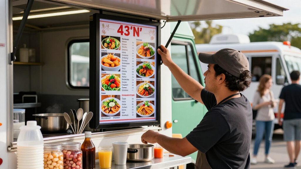best 43 inch digital signage for food truck menu