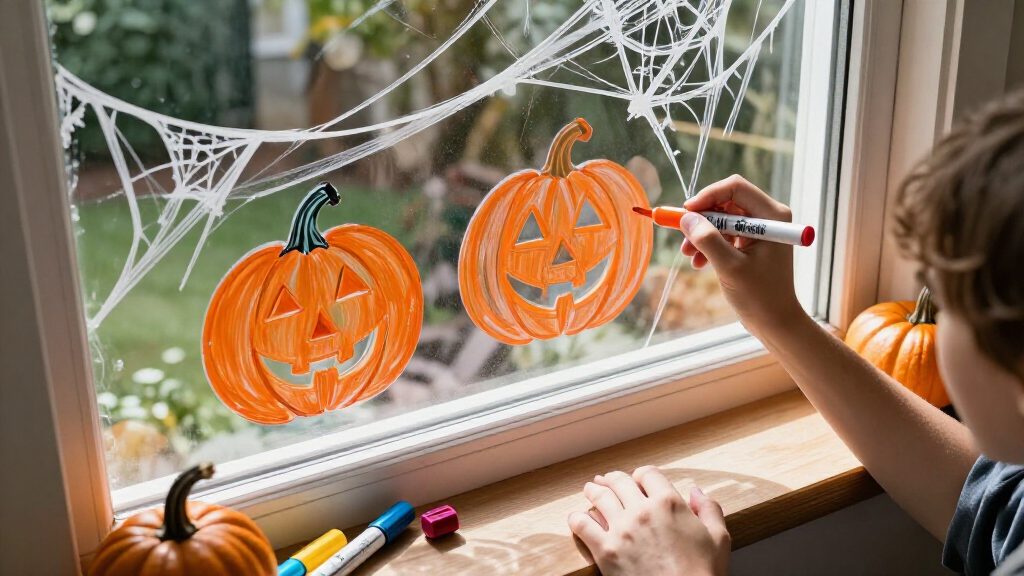 Halloween window paint markers