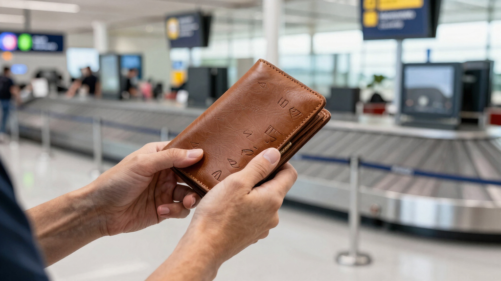 personalized leather travel wallets