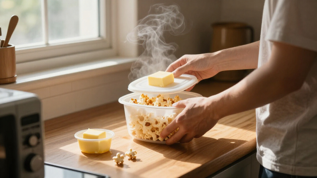 microwave popper with butter lid