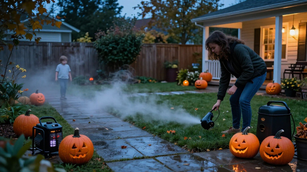 outdoor Halloween fog machines