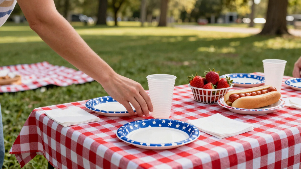 patriotic family picnic supplies
