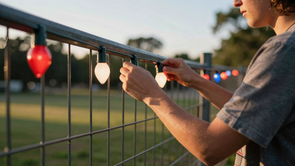 patriotic outdoor LED string lights