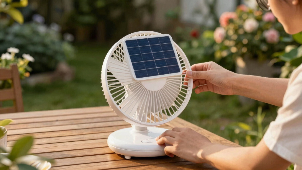 solar-powered outdoor fans