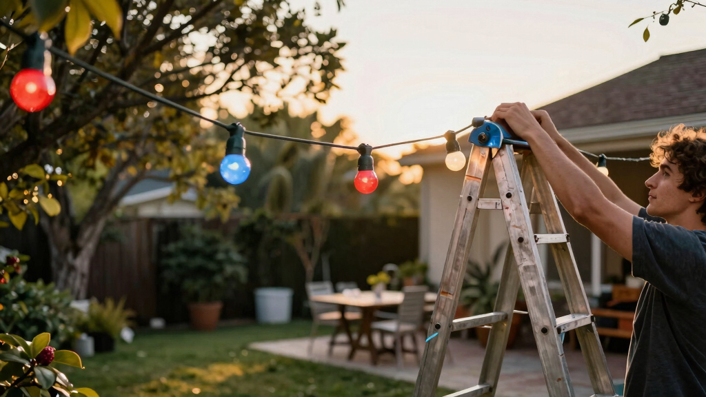 patriotic outdoor string lights