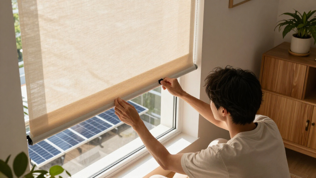 motorized shades with solar charging