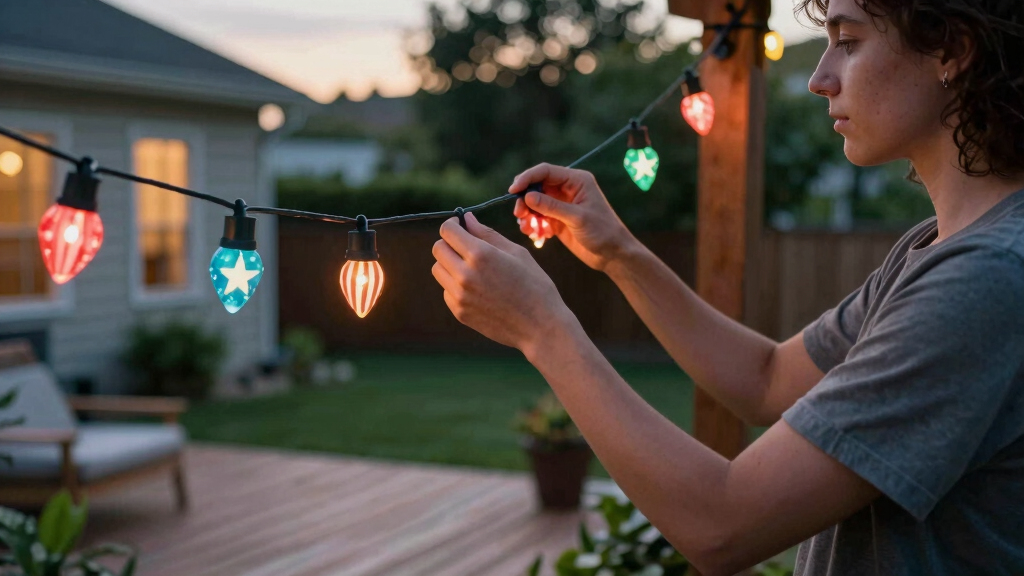 patriotic outdoor string lights
