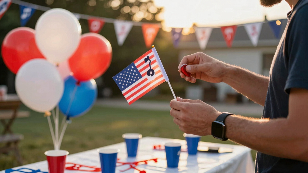 music-themed patriotic party supplies