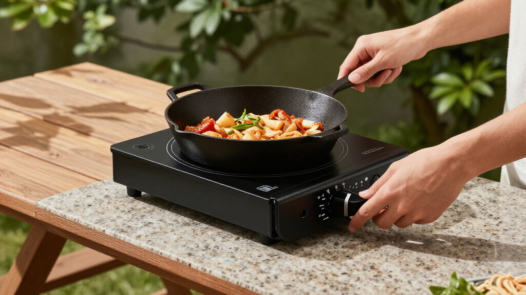 portable induction cooktop for cast iron