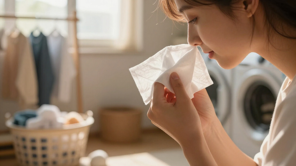 smelling dryer sheets