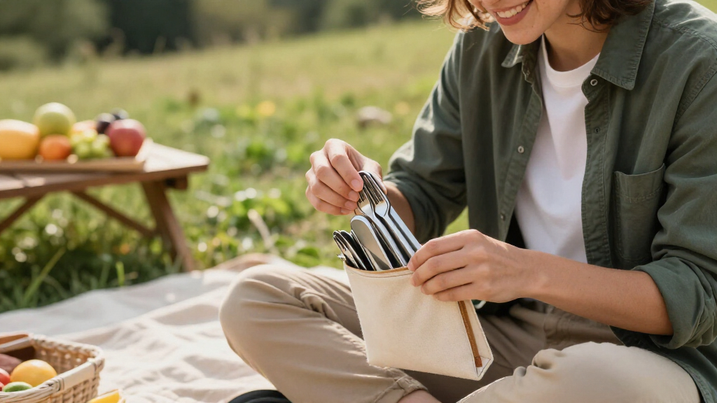portable cutlery sets for raw picnics