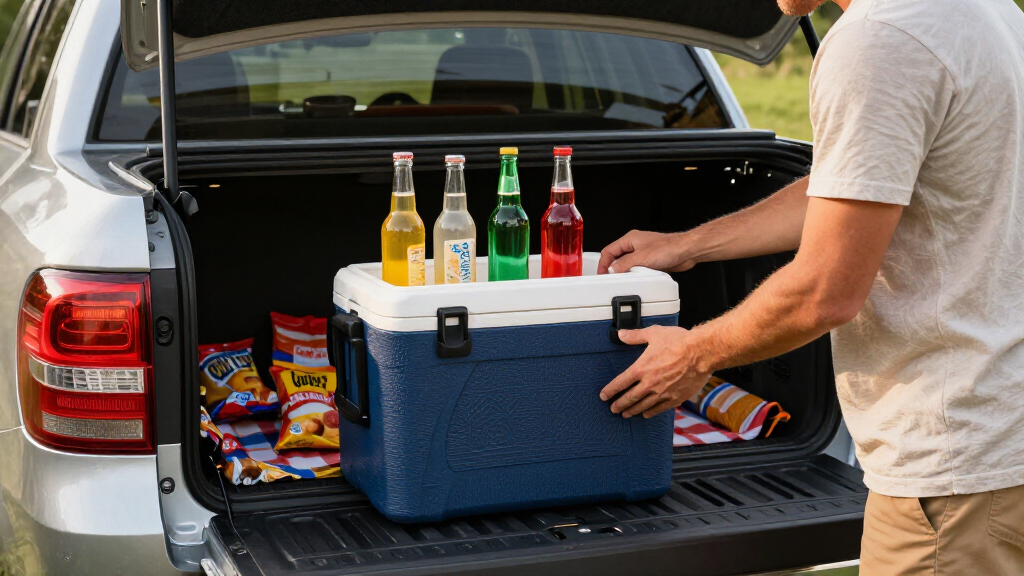 portable tailgate party cooler