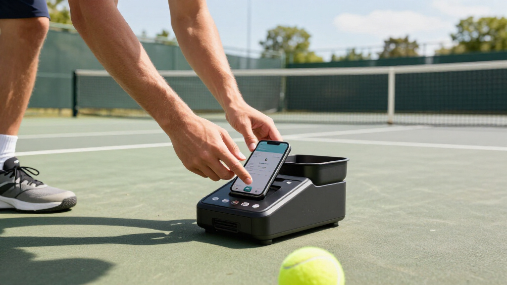 best portable tennis ball machine with app control