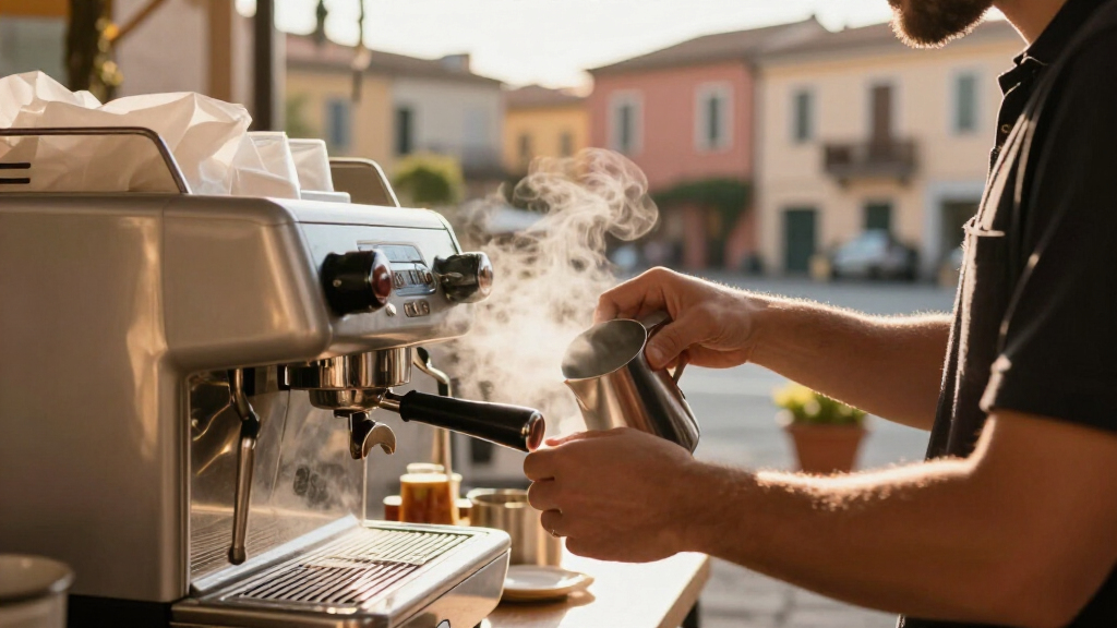 way to froth milk with espresso machine